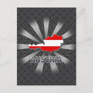 Postale Carte Drapeau Autriche 2.0