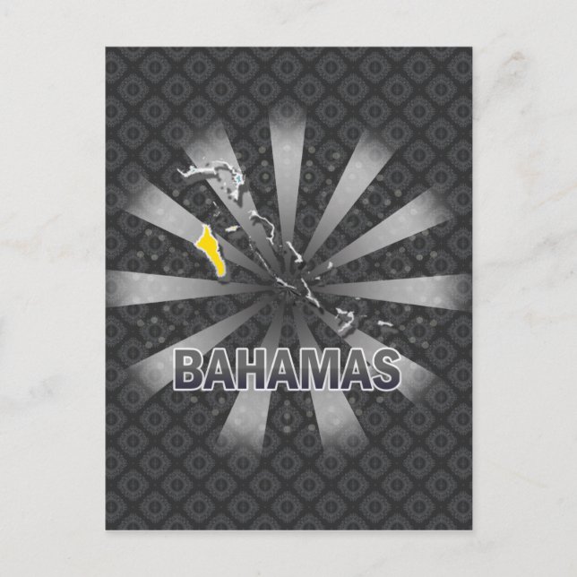 Postale Carte Drapeau Bahamas 2.0 (Devant)