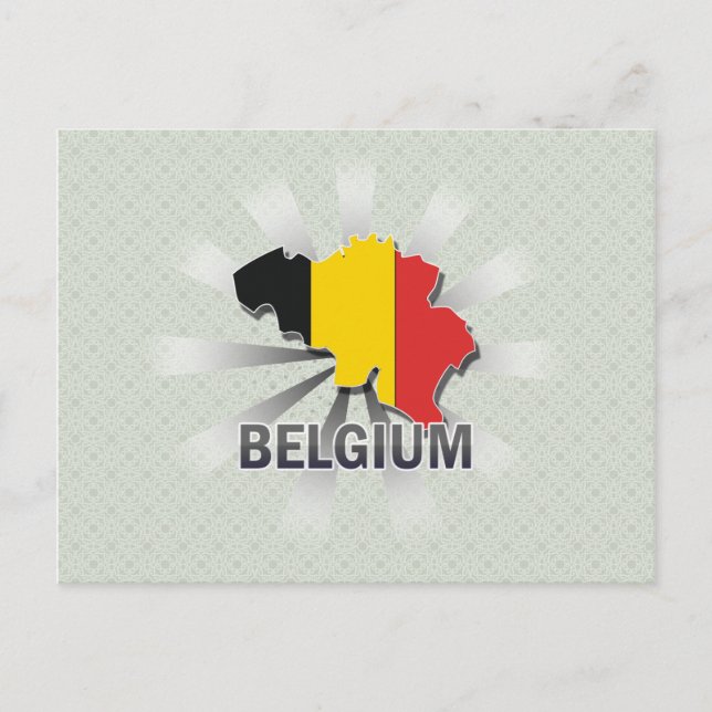 Postale Carte Drapeau Belgique 2.0 (Devant)