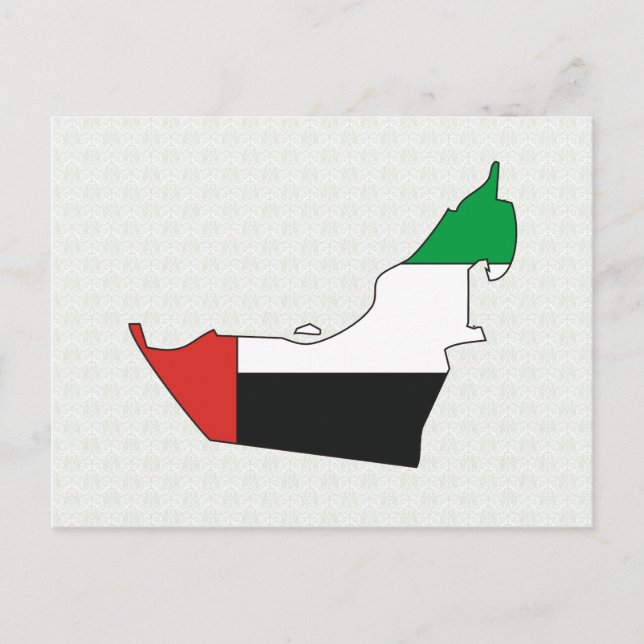 Postale Carte Drapeau des Émirats Arabes Unis grandeur nat (Devant)