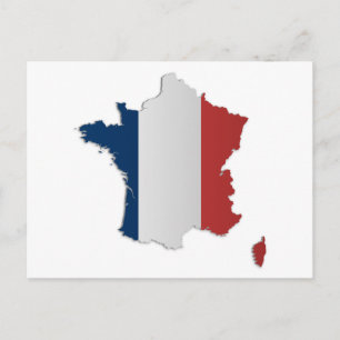 Postale Carte Drapeau France