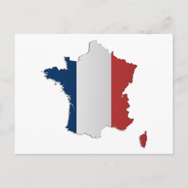 Postale Carte Drapeau France (Devant)