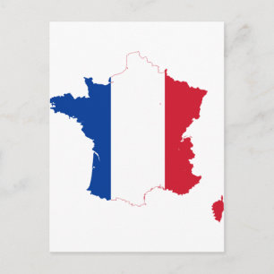 Postale Carte Drapeau France FR