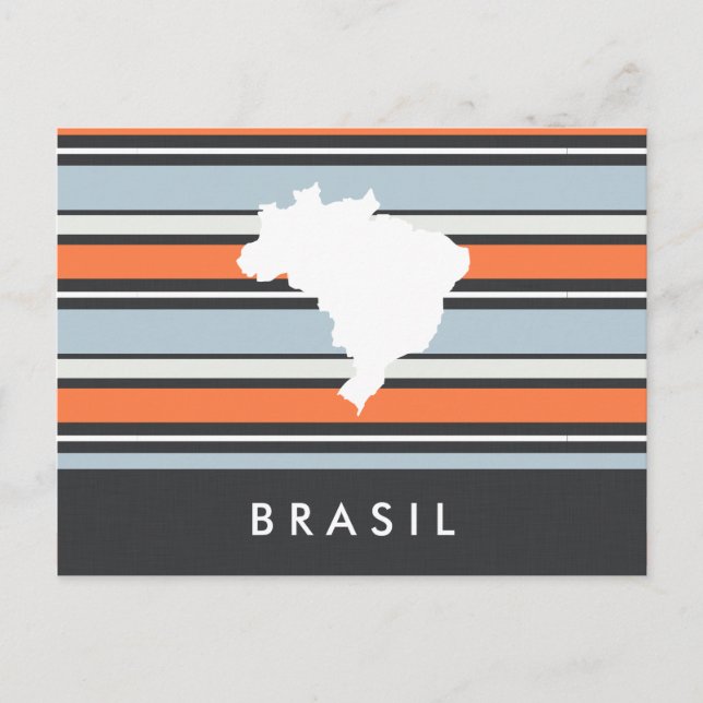 Postale Carte du Brésil : Rayures Modernes (Devant)