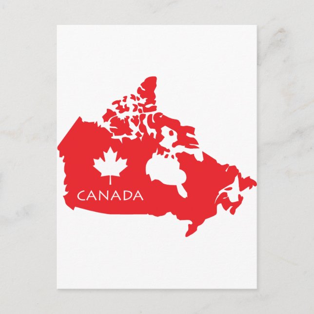 Postale Carte Du Canada (Devant)