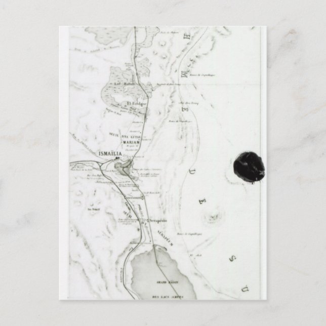 Postale Carte du canal de Suez, vers 1869 (Devant)