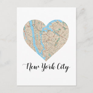 Postale Carte du coeur de New York