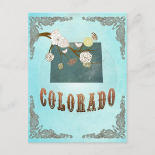 Postale Carte Du Colorado Avec De Beaux Oiseaux