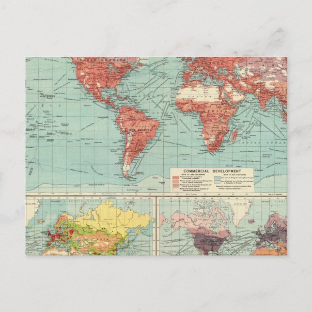 Postale Carte du commerce mondial (Devant)