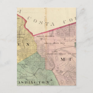 Postale Carte du comté d'Alameda
