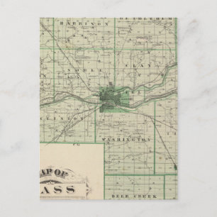 Postale Carte du comté de Cass