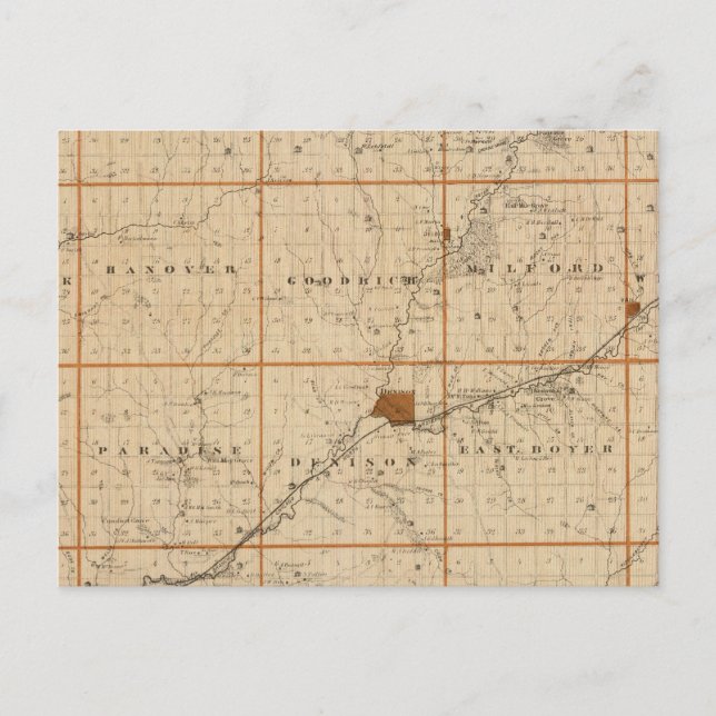 Postale Carte du comté de Crawford, État de l'Iowa (Devant)