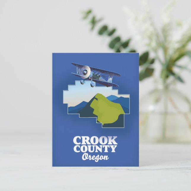 Postale Carte du comté de Crook Oregon (Debout devant)