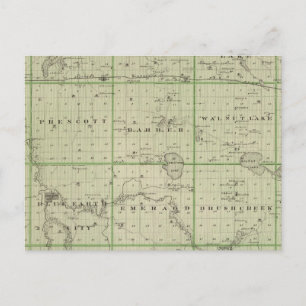 Postale Carte du comté de Faribault, Minnesota