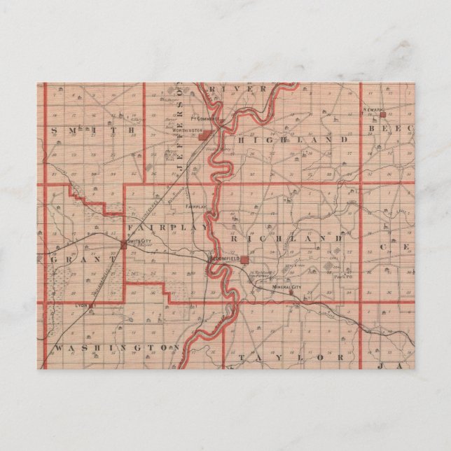 Postale Carte du comté de Greene (Devant)