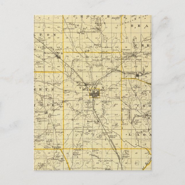 Postale Carte du comté de Hamilton (Devant)