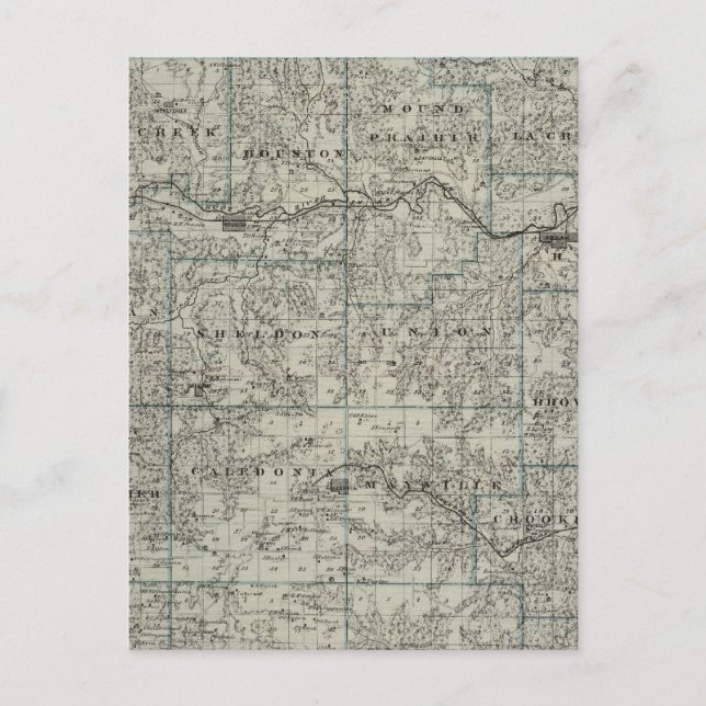 Postale Carte du comté de Houston, Minnesota (Devant)