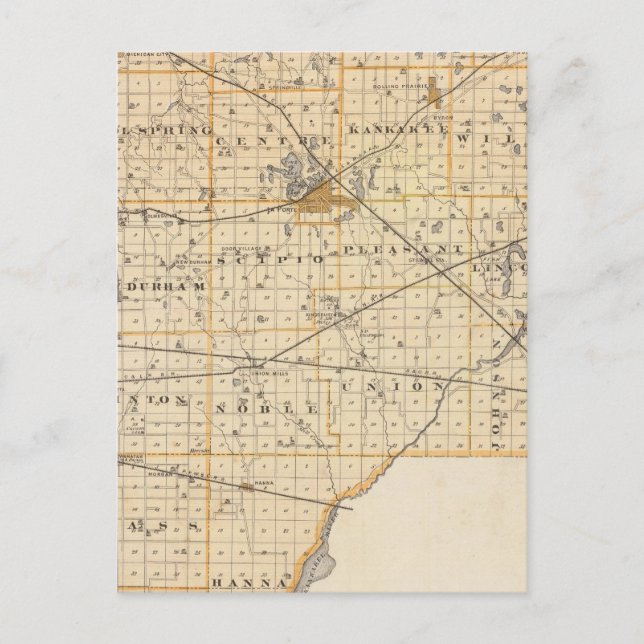 Postale Carte du comté de La Porte (Devant)