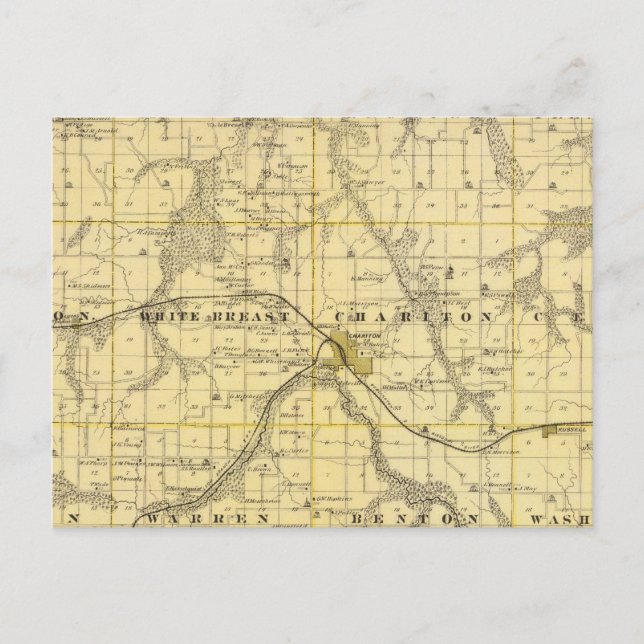 Postale Carte du comté de Lucas, État de l'Iowa (Devant)