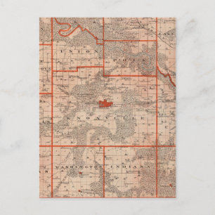 Postale Carte du comté de Marion, État de l'Iowa