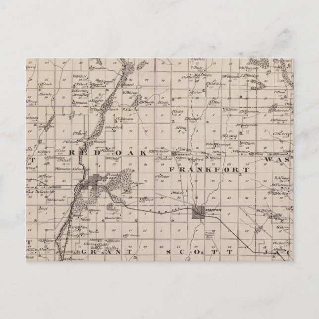 Postale Carte du comté de Montgomery, État de l'Iowa (Devant)