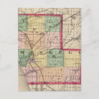 Carte du comté de Muskegon, Michigan