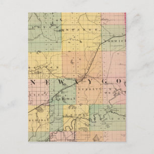 Postale Carte du comté de Newaygo, Michigan