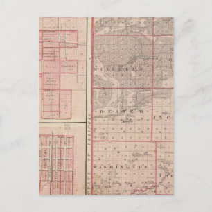 Postale Carte du comté de Newton avec Goodland et Kentland