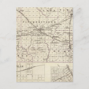 Postale Carte du comté de Perry, Nashville et Carmi