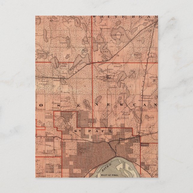 Postale Carte du comté de Ramsey, Minnesota (Devant)