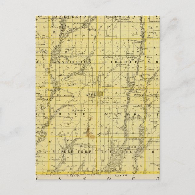 Postale Carte du comté de Ringgold, État de l'Iowa (Devant)