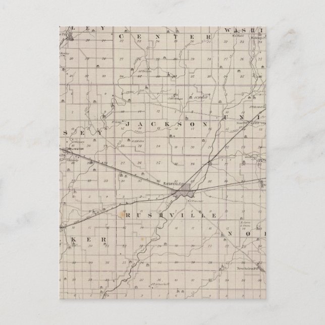 Postale Carte du comté de Rush (Devant)