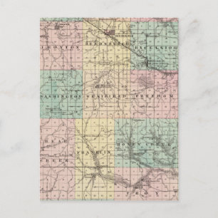 Postale Carte du comté de Sauk et de Kilbourn City