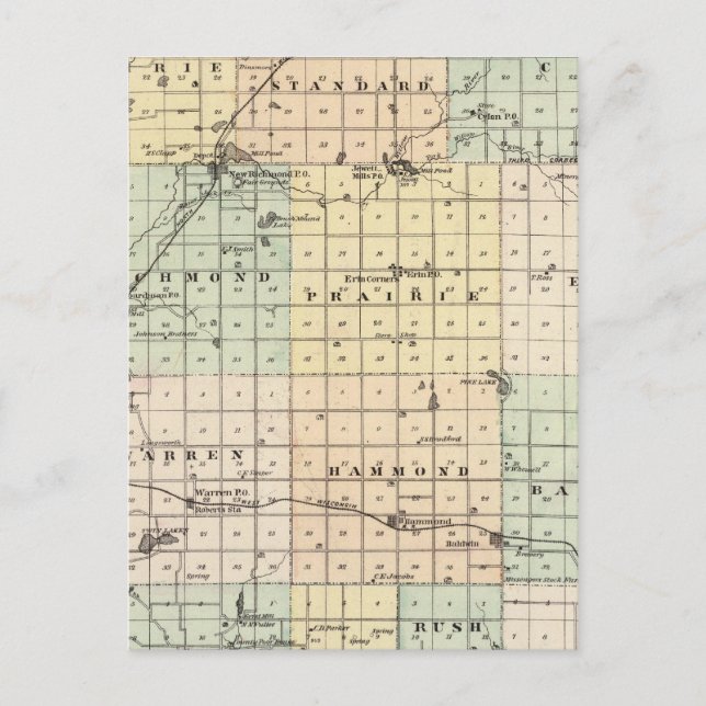 Postale Carte du comté de St Croix (Devant)