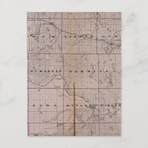 Postale Carte du comté de Stearns, Minnesota
