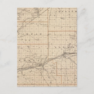 Postale Carte du comté de Wabash