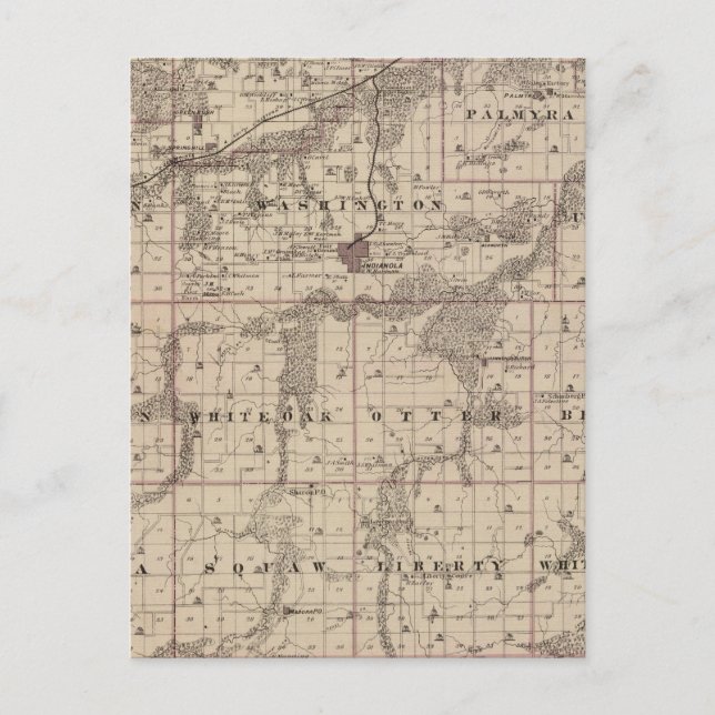 Postale Carte du comté de Warren, État de l'Iowa (Devant)