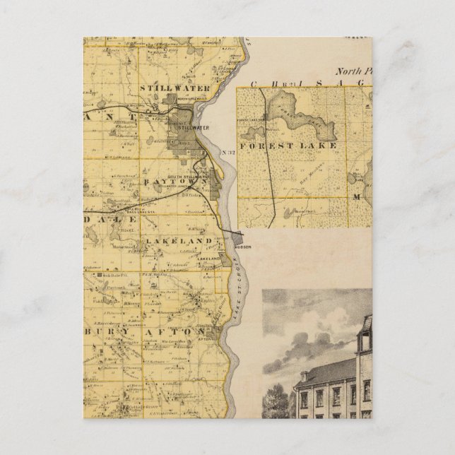 Postale Carte du comté de Washington, Minnesota (Devant)