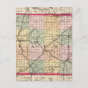 Postale Carte du comté d'Eaton, Michigan