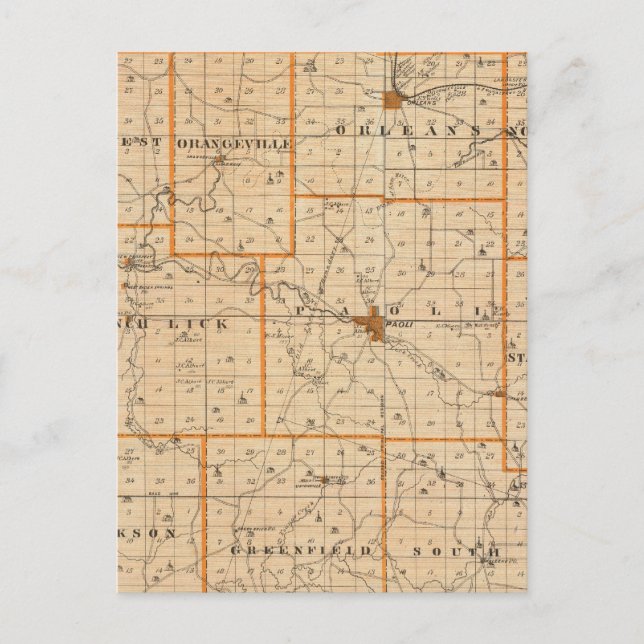 Postale Carte du comté d'Orange (Devant)