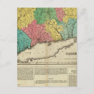 Postale Carte Du Connecticut
