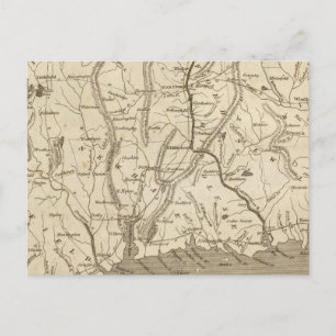 Postale Carte du Connecticut par Arrowsmith