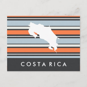 Postale Carte du Costa Rica : Rayures Modernes
