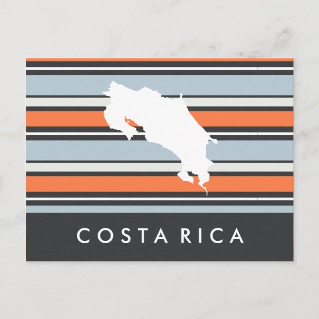 Postale Carte du Costa Rica : Rayures Modernes (Devant)