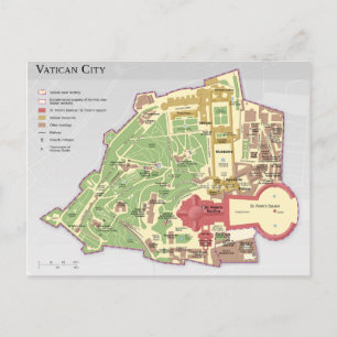 Postale Carte du diagramme de la ville du Vatican