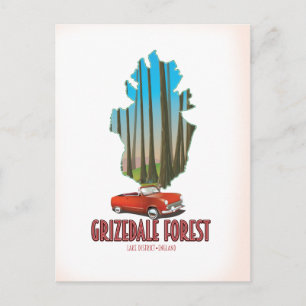 Postale Carte du district de Grizdale forest lake england