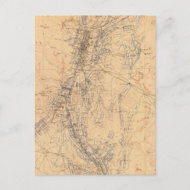 Postale Carte du district de Washoe montrant les revendica (Devant)