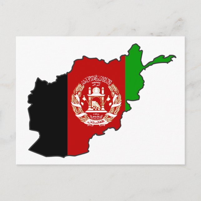 Postale Carte du drapeau afghan (Devant)
