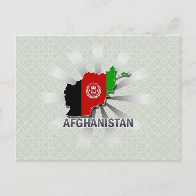 Postale Carte du drapeau afghan 2.0 (Devant)