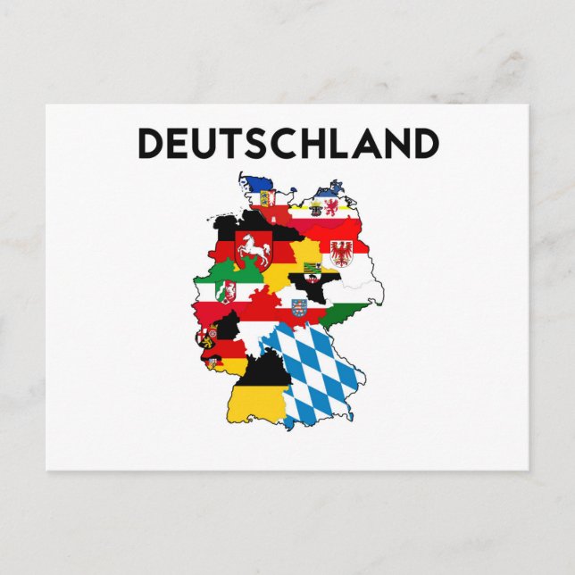 Postale carte du drapeau allemand (Devant)